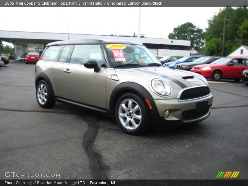 Sparkling Silver Metallic / Checkered Carbon Black/Black 2009 Mini Cooper S Clubman
