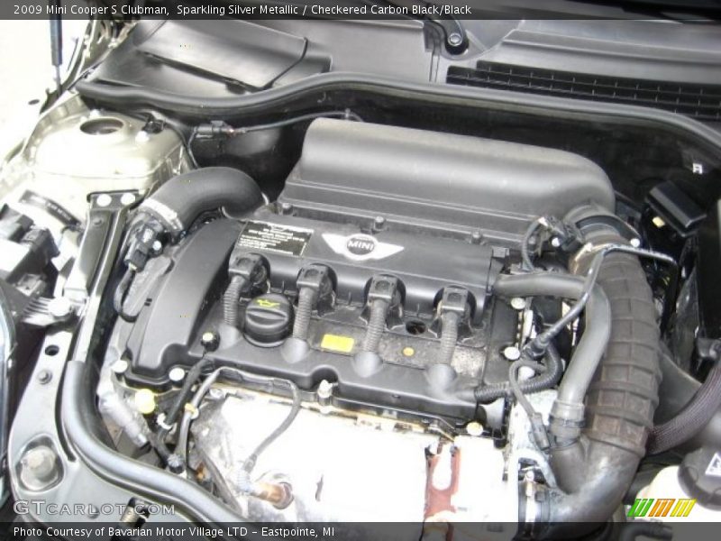 Sparkling Silver Metallic / Checkered Carbon Black/Black 2009 Mini Cooper S Clubman