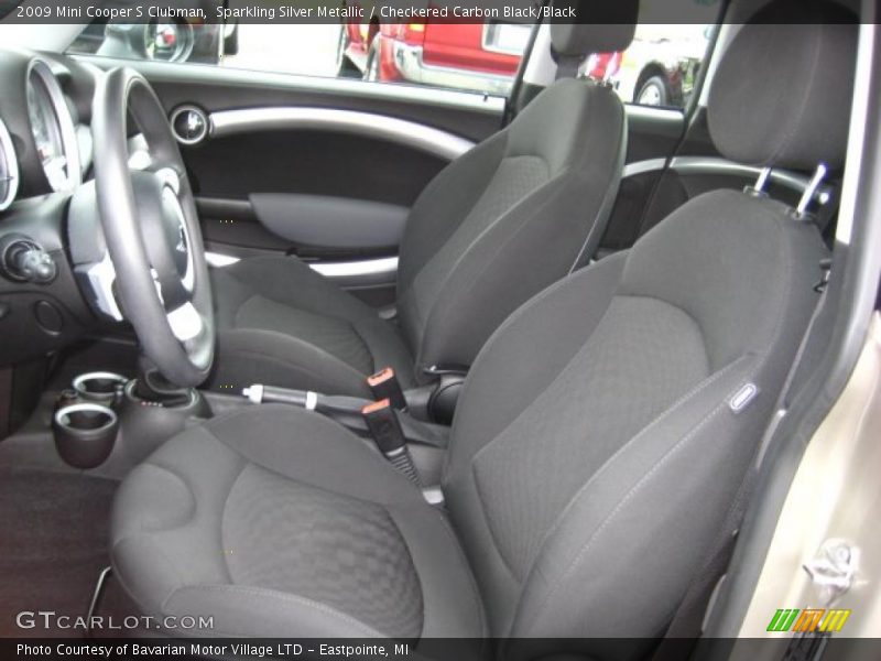 Sparkling Silver Metallic / Checkered Carbon Black/Black 2009 Mini Cooper S Clubman