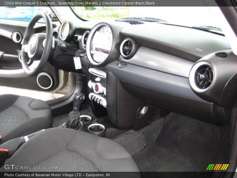 Sparkling Silver Metallic / Checkered Carbon Black/Black 2009 Mini Cooper S Clubman