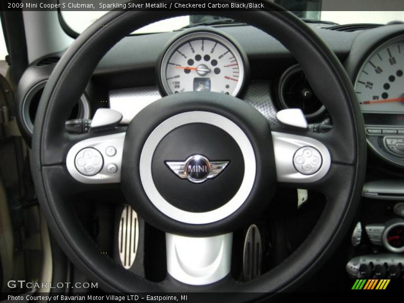 Sparkling Silver Metallic / Checkered Carbon Black/Black 2009 Mini Cooper S Clubman