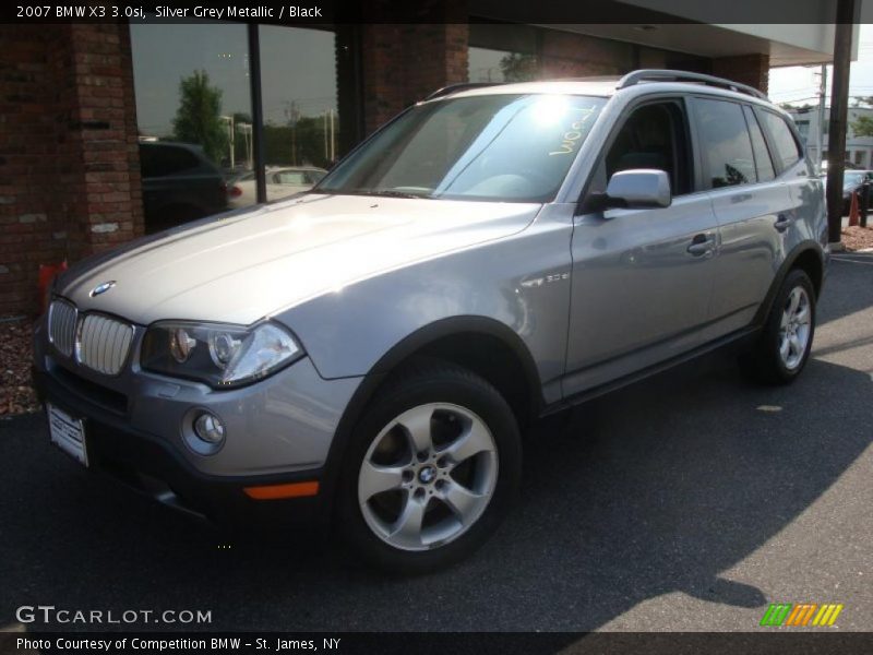 Silver Grey Metallic / Black 2007 BMW X3 3.0si