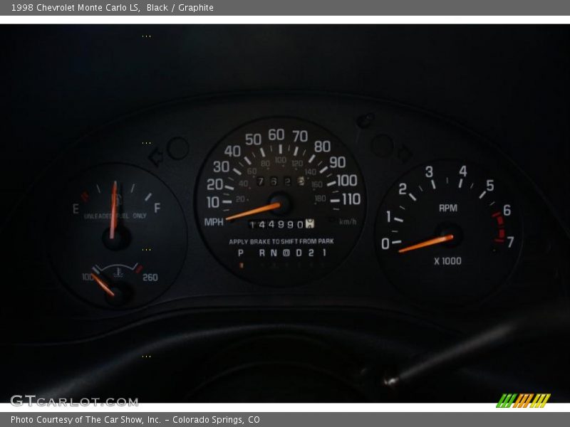 Black / Graphite 1998 Chevrolet Monte Carlo LS