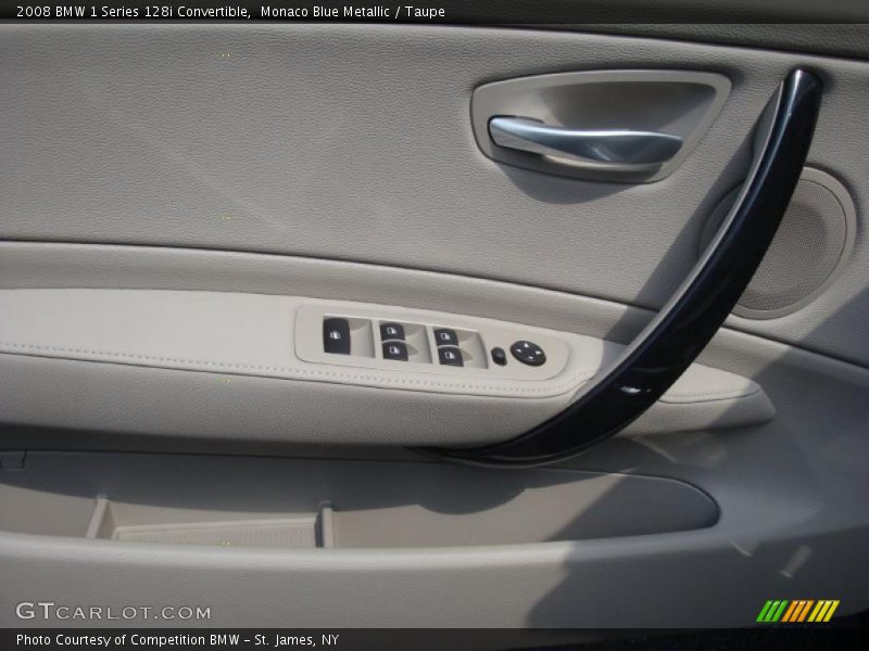 Monaco Blue Metallic / Taupe 2008 BMW 1 Series 128i Convertible