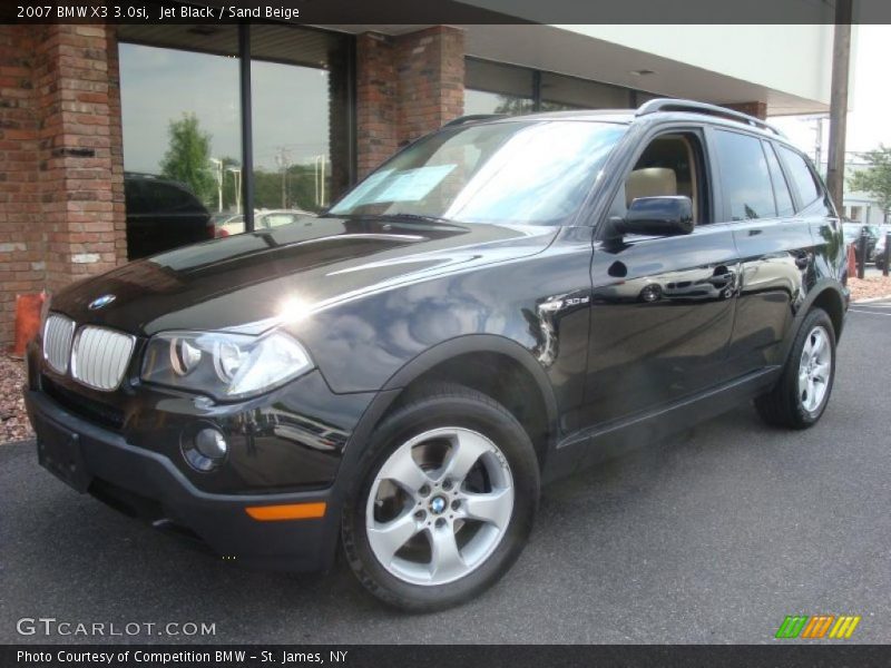 Jet Black / Sand Beige 2007 BMW X3 3.0si