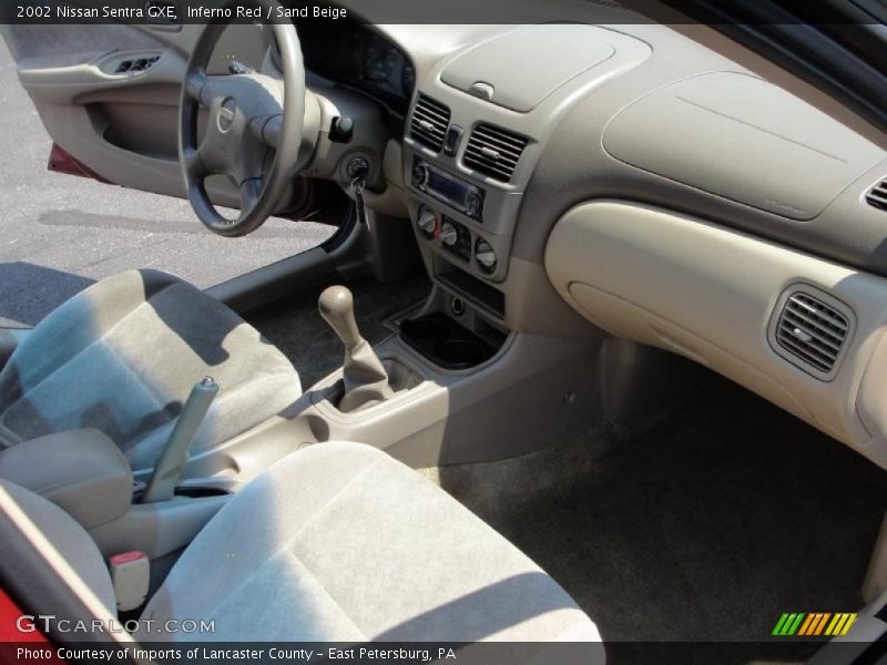 Inferno Red / Sand Beige 2002 Nissan Sentra GXE