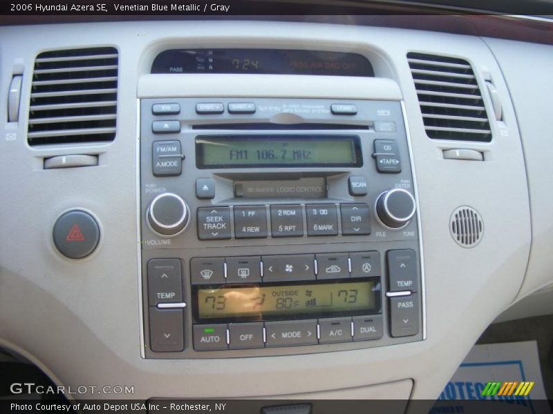 Venetian Blue Metallic / Gray 2006 Hyundai Azera SE