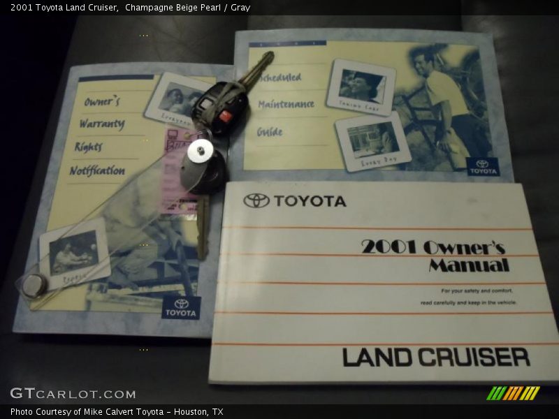 Champagne Beige Pearl / Gray 2001 Toyota Land Cruiser