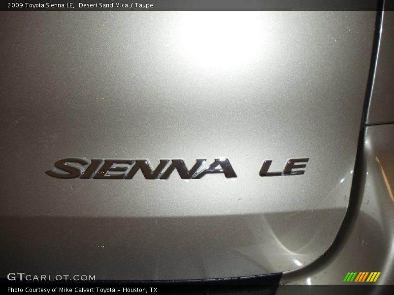 Desert Sand Mica / Taupe 2009 Toyota Sienna LE