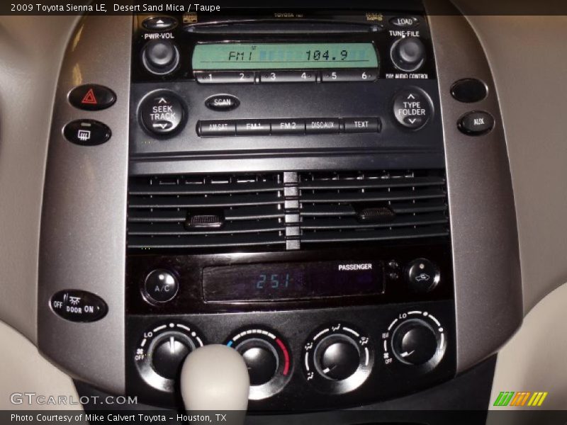 Desert Sand Mica / Taupe 2009 Toyota Sienna LE