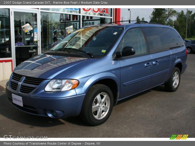 Marine Blue Pearl / Medium Slate Gray 2007 Dodge Grand Caravan SXT