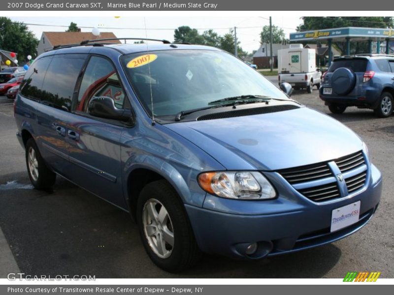 Marine Blue Pearl / Medium Slate Gray 2007 Dodge Grand Caravan SXT