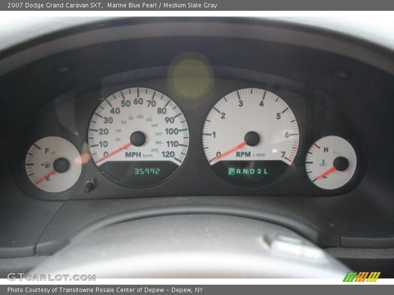 Marine Blue Pearl / Medium Slate Gray 2007 Dodge Grand Caravan SXT