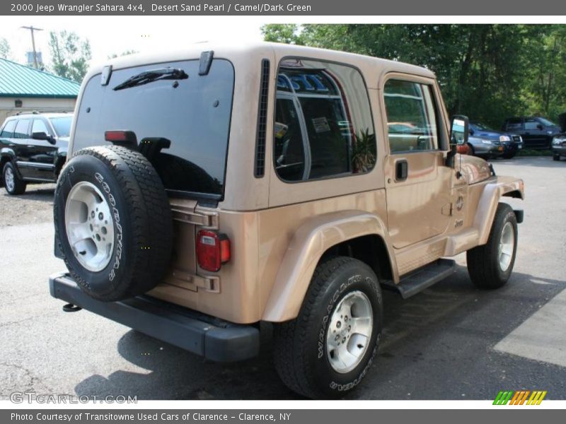 Desert Sand Pearl / Camel/Dark Green 2000 Jeep Wrangler Sahara 4x4