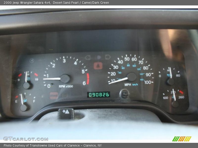 Desert Sand Pearl / Camel/Dark Green 2000 Jeep Wrangler Sahara 4x4