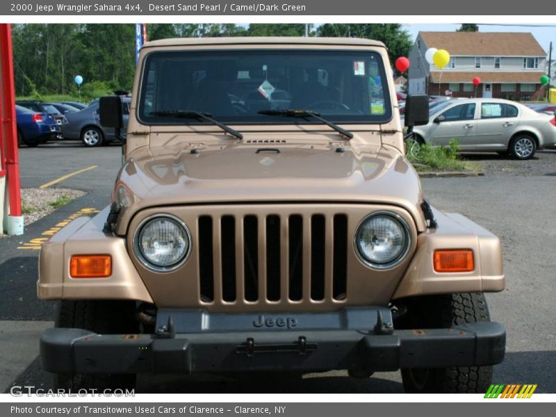 Desert Sand Pearl / Camel/Dark Green 2000 Jeep Wrangler Sahara 4x4