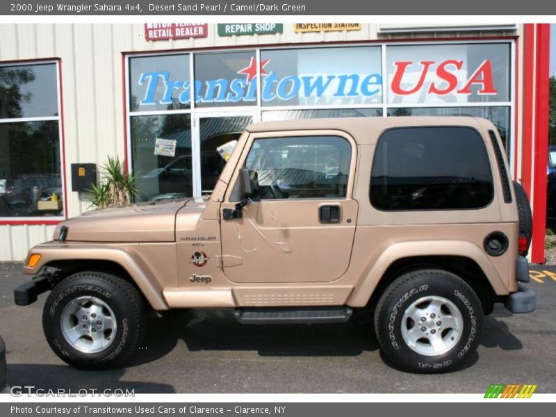 Desert Sand Pearl / Camel/Dark Green 2000 Jeep Wrangler Sahara 4x4