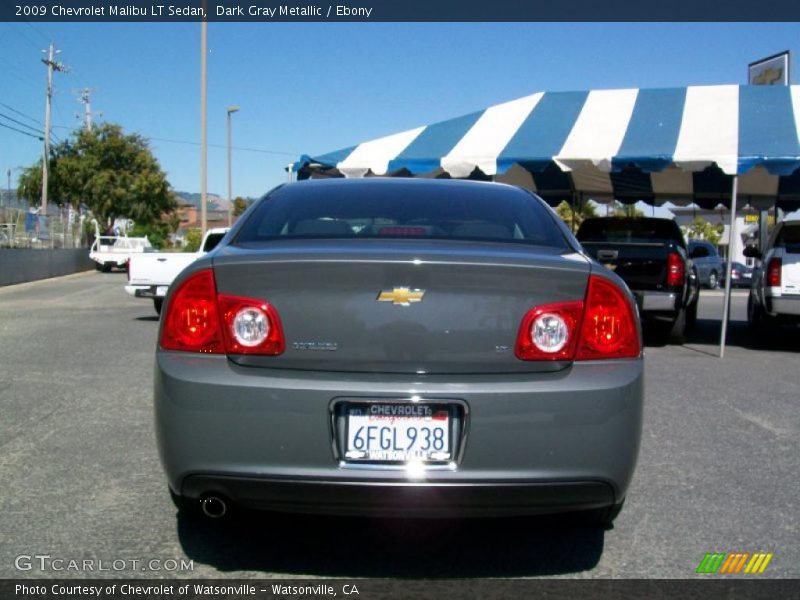 Dark Gray Metallic / Ebony 2009 Chevrolet Malibu LT Sedan
