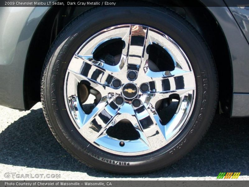 Dark Gray Metallic / Ebony 2009 Chevrolet Malibu LT Sedan