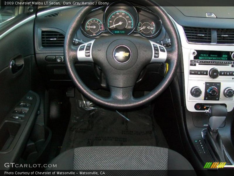 Dark Gray Metallic / Ebony 2009 Chevrolet Malibu LT Sedan