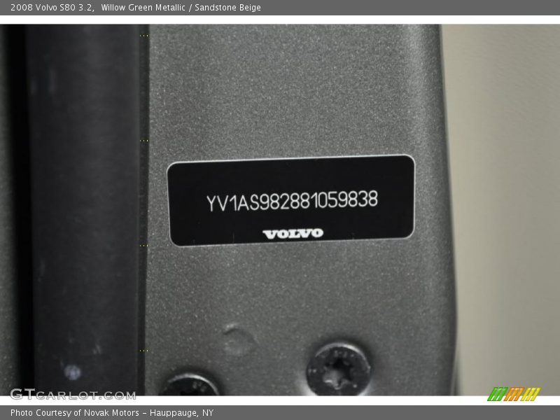 Willow Green Metallic / Sandstone Beige 2008 Volvo S80 3.2