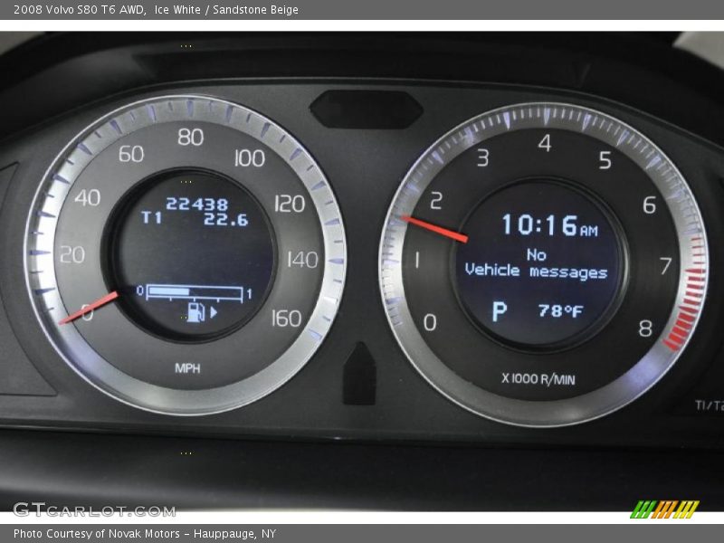 Ice White / Sandstone Beige 2008 Volvo S80 T6 AWD