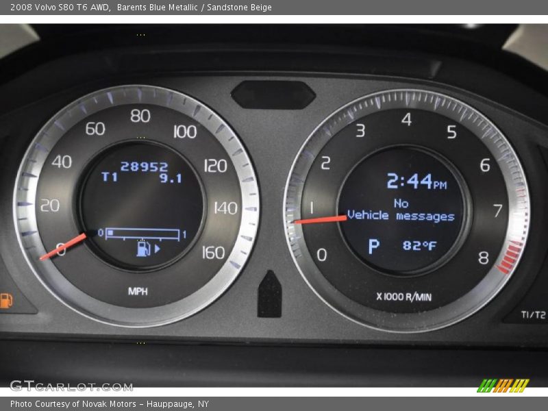 Barents Blue Metallic / Sandstone Beige 2008 Volvo S80 T6 AWD