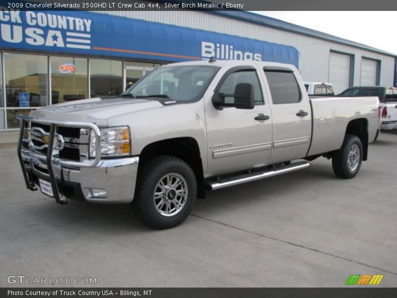 Silver Birch Metallic / Ebony 2009 Chevrolet Silverado 3500HD LT Crew Cab 4x4