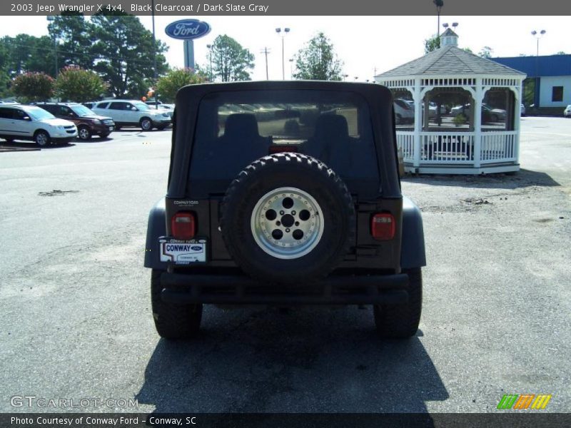 Black Clearcoat / Dark Slate Gray 2003 Jeep Wrangler X 4x4