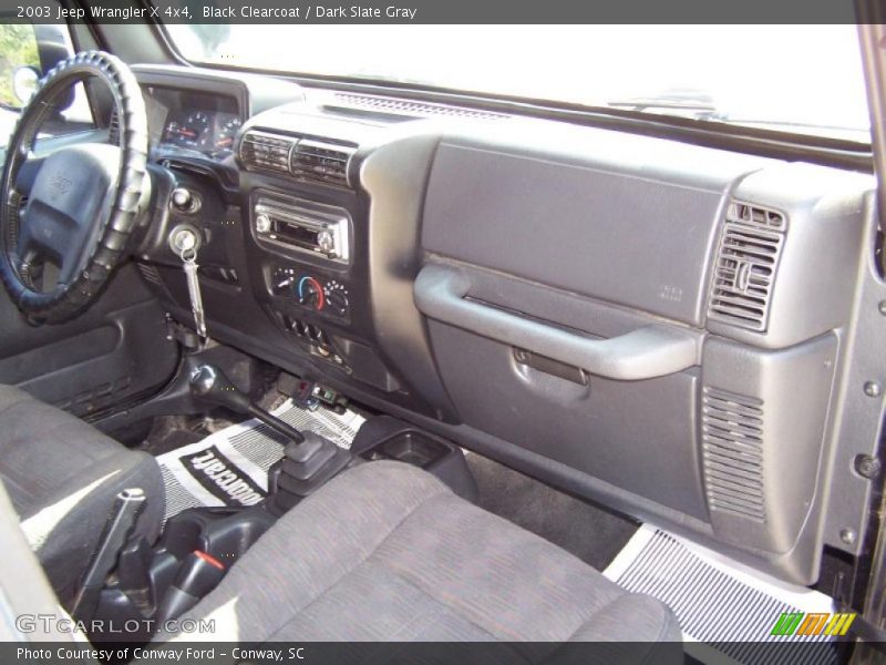 Black Clearcoat / Dark Slate Gray 2003 Jeep Wrangler X 4x4