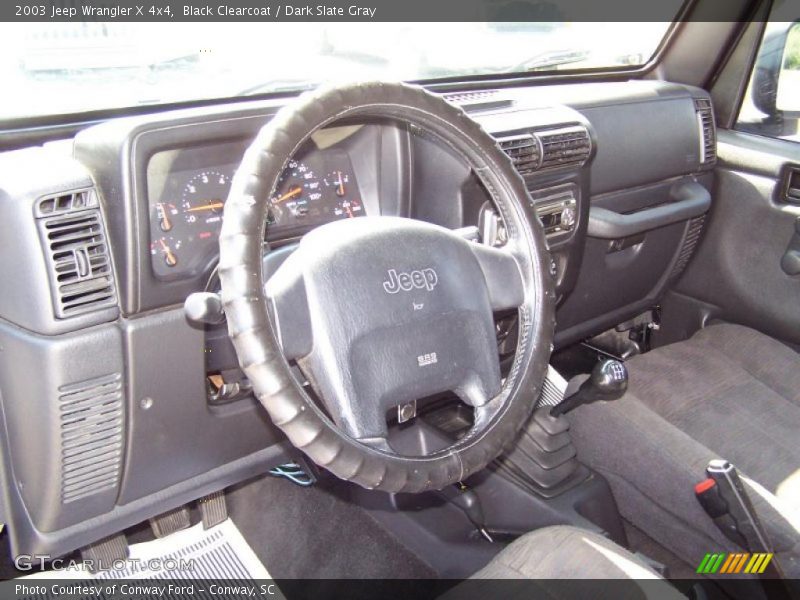 Black Clearcoat / Dark Slate Gray 2003 Jeep Wrangler X 4x4