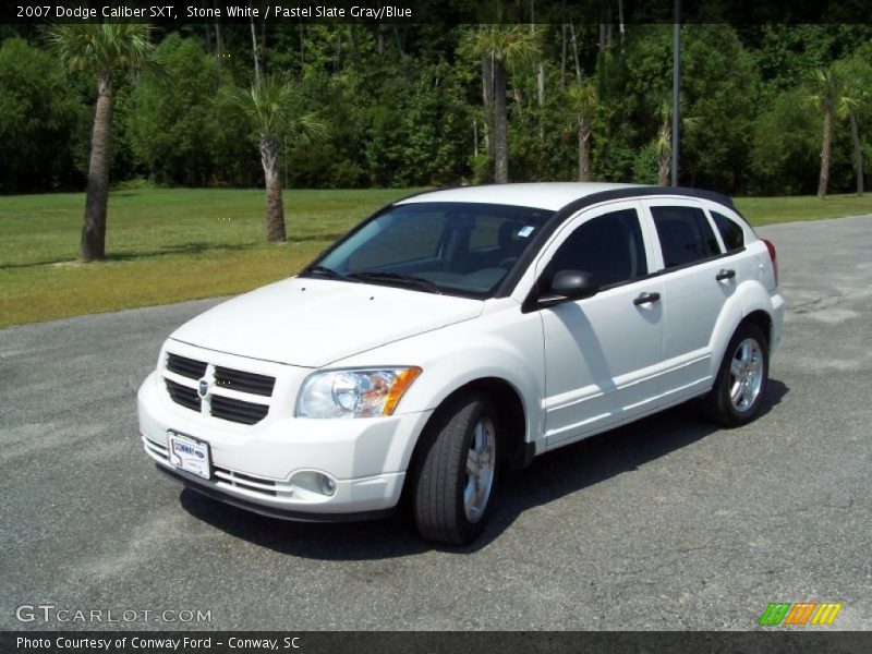 Stone White / Pastel Slate Gray/Blue 2007 Dodge Caliber SXT