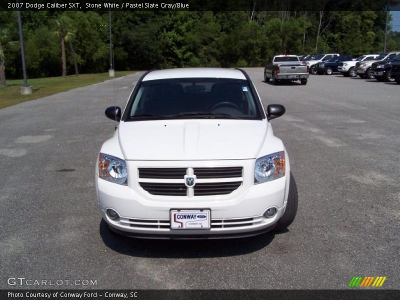 Stone White / Pastel Slate Gray/Blue 2007 Dodge Caliber SXT