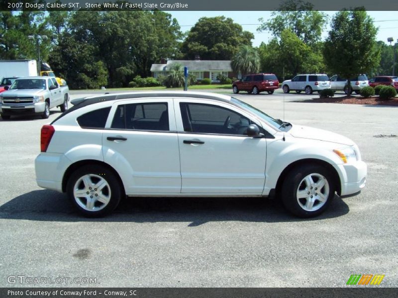 Stone White / Pastel Slate Gray/Blue 2007 Dodge Caliber SXT