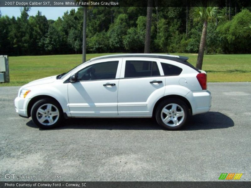 Stone White / Pastel Slate Gray/Blue 2007 Dodge Caliber SXT