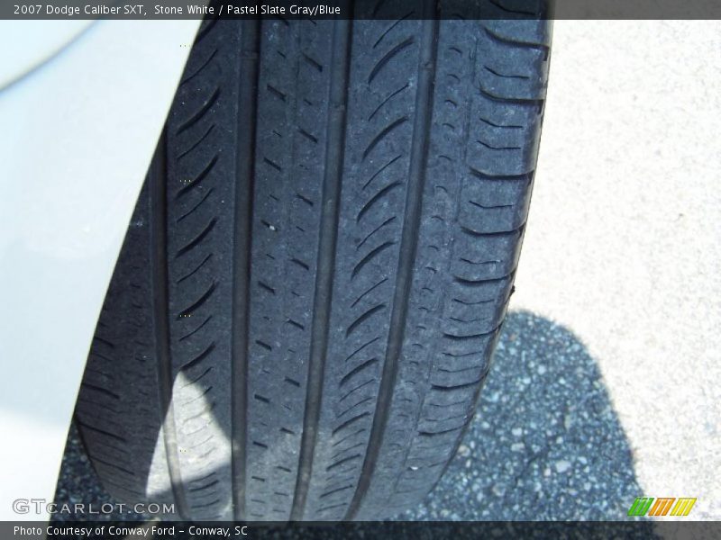 Stone White / Pastel Slate Gray/Blue 2007 Dodge Caliber SXT