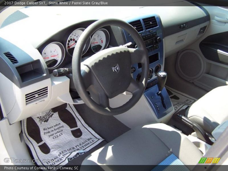 Stone White / Pastel Slate Gray/Blue 2007 Dodge Caliber SXT