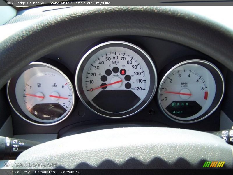 Stone White / Pastel Slate Gray/Blue 2007 Dodge Caliber SXT