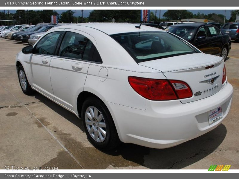 Stone White / Dark Khaki/Light Graystone 2010 Chrysler Sebring Touring Sedan