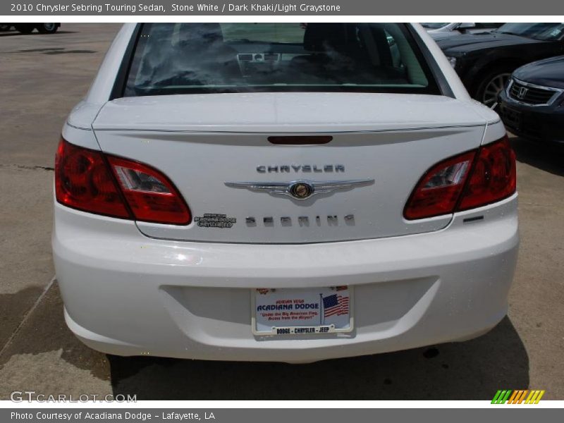 Stone White / Dark Khaki/Light Graystone 2010 Chrysler Sebring Touring Sedan