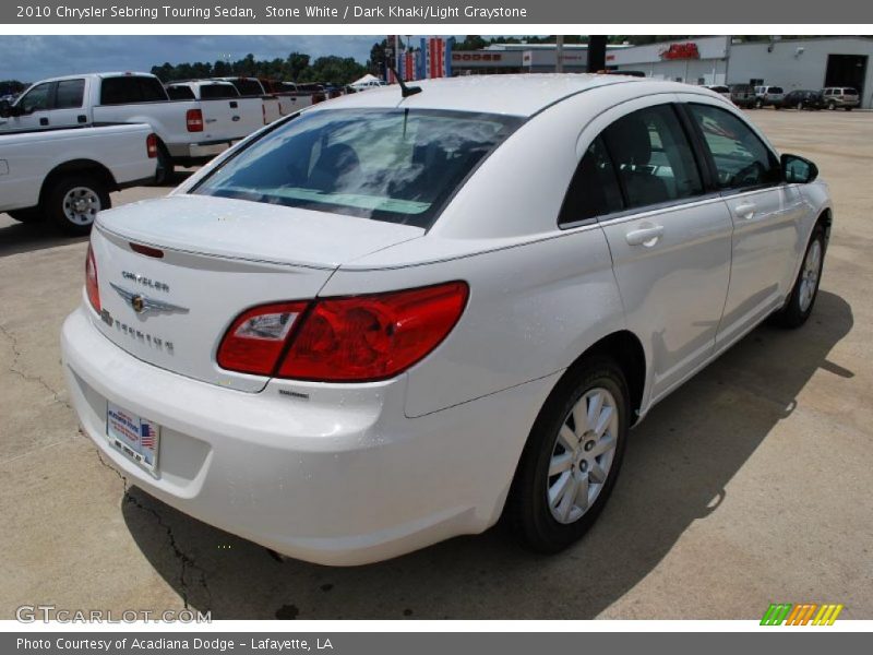 Stone White / Dark Khaki/Light Graystone 2010 Chrysler Sebring Touring Sedan