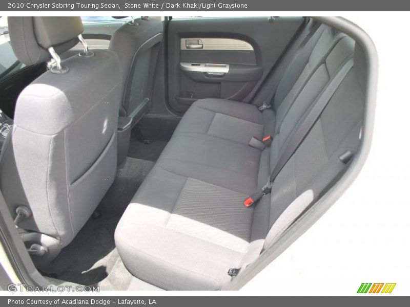 Stone White / Dark Khaki/Light Graystone 2010 Chrysler Sebring Touring Sedan