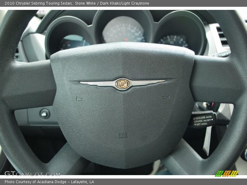 Stone White / Dark Khaki/Light Graystone 2010 Chrysler Sebring Touring Sedan