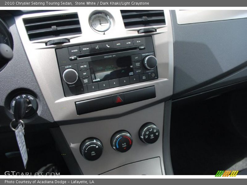 Stone White / Dark Khaki/Light Graystone 2010 Chrysler Sebring Touring Sedan