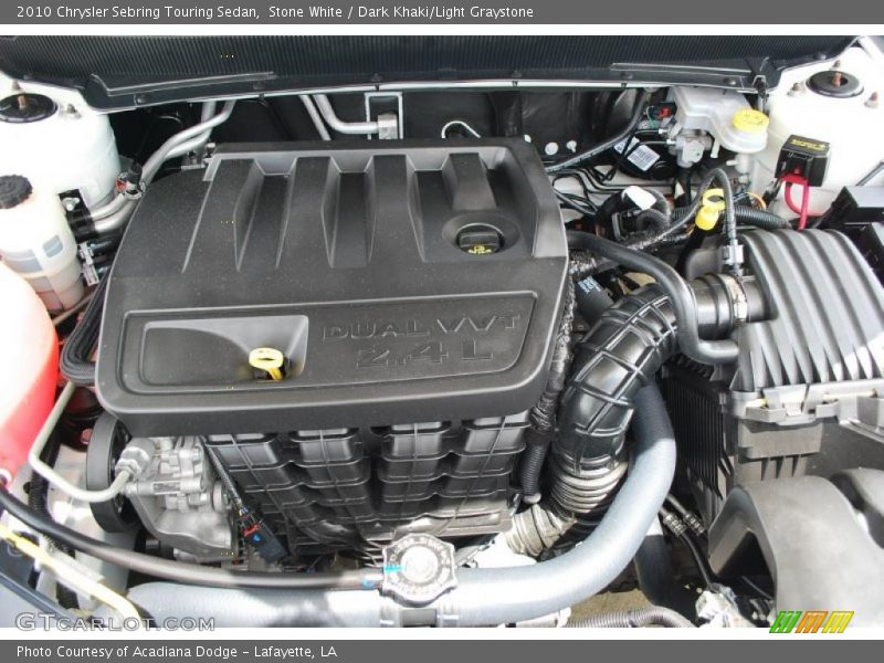 Stone White / Dark Khaki/Light Graystone 2010 Chrysler Sebring Touring Sedan