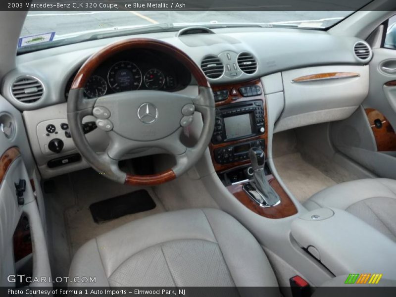 Ice Blue Metallic / Ash 2003 Mercedes-Benz CLK 320 Coupe