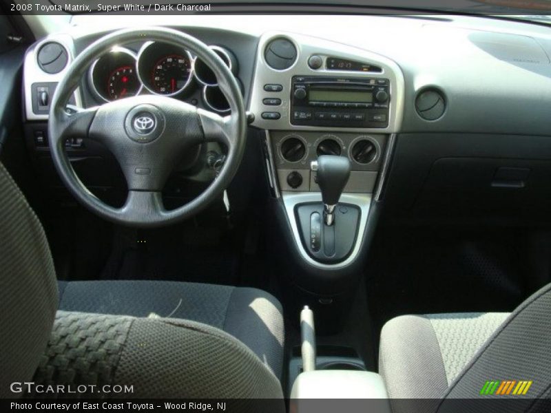 Super White / Dark Charcoal 2008 Toyota Matrix