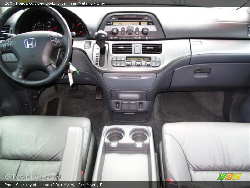 Silver Pearl Metallic / Gray 2007 Honda Odyssey EX-L