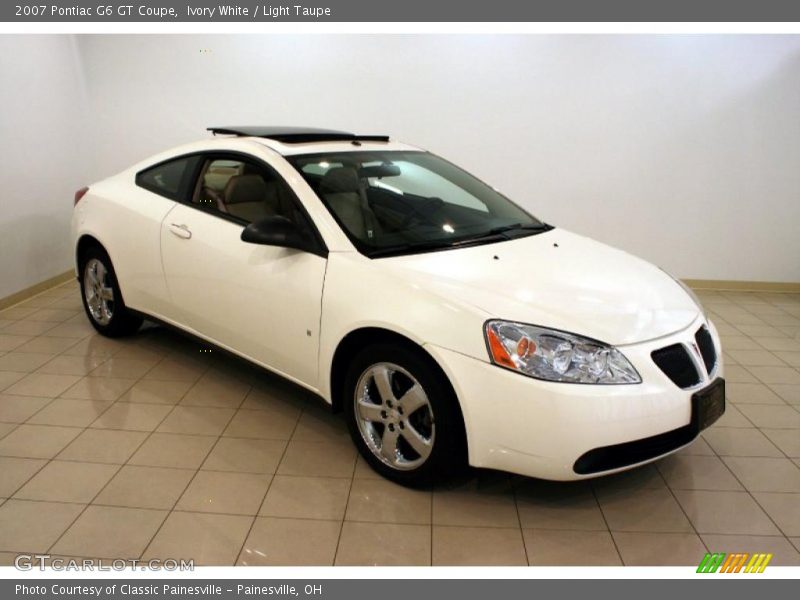 Ivory White / Light Taupe 2007 Pontiac G6 GT Coupe