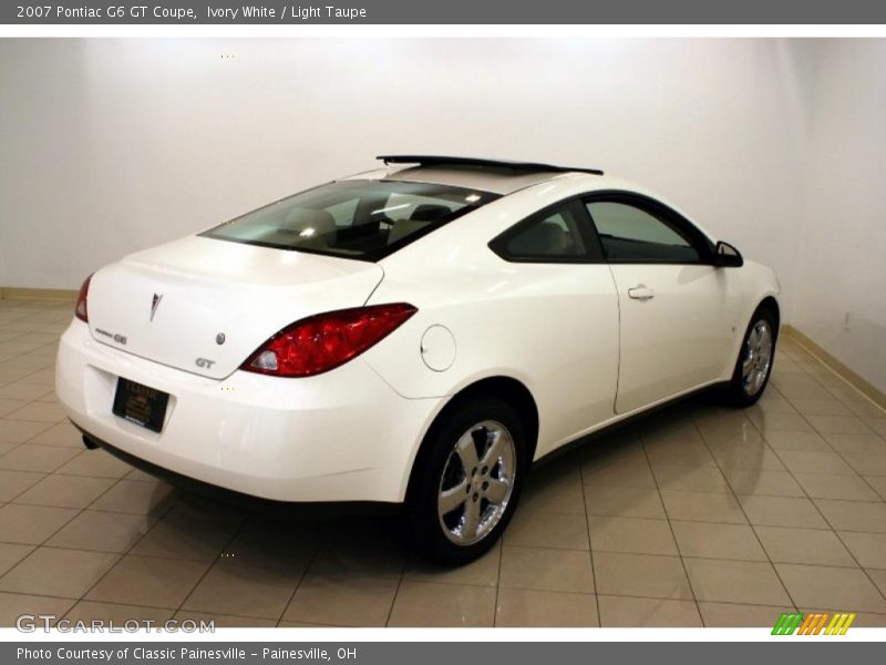 Ivory White / Light Taupe 2007 Pontiac G6 GT Coupe